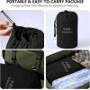 imageBASSDASH Mens Rain Suit Waterproof Breathable Durable Fishing Rain Gear Packable for Hunting Hiking Running Cycling FW12Black