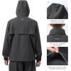 imageBASSDASH Mens Rain Suit Waterproof Breathable Durable Fishing Rain Gear Packable for Hunting Hiking Running Cycling FW12Dark Grey