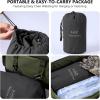 imageBASSDASH Mens Rain Suit Waterproof Breathable Durable Fishing Rain Gear Packable for Hunting Hiking Running Cycling FW12Dark Grey