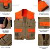 imageBASSDASH Multi Pockets Upland Field Bird Hunting Vest Blaze Orange Brown Water Resistant Rip Stop for Men WomenDark KhakiBlaze Orange