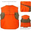 imageBASSDASH Upland Game Field WaterResistant Bird Hunting Vest with Multi Pockets BrownOrange Men Women FV11Dark KhakiBlaze Orange