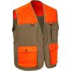 imageBASSDASH Upland Game Field WaterResistant Bird Hunting Vest with Multi Pockets BrownOrange Men Women FV11Dark KhakiBlaze Orange