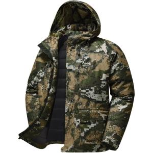 imageBASSDASH Walker Mens Insulated Waterproof Fishing Hunting Jackets Silent Breathable Lightweight Winter Coat for Cold WeatherDesolve Veil
