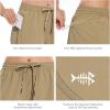 imageBASSDASH Womens 5 Fishing Shorts UPF 50 Water Resistant Quick Dry Athletic Hiking Shorts with Pockets FP05WDark Khaki