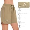 imageBASSDASH Womens 5 Fishing Shorts UPF 50 Water Resistant Quick Dry Athletic Hiking Shorts with Pockets FP05WDark Khaki