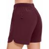 imageBASSDASH Womens 5 Fishing Shorts UPF 50 Water Resistant Quick Dry Athletic Hiking Shorts with Pockets FP05WDark Maroon