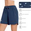 imageBASSDASH Womens 5 Fishing Shorts UPF 50 Water Resistant Quick Dry Athletic Hiking Shorts with Pockets FP05WDeep Navy Blue