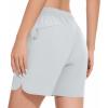 imageBASSDASH Womens 5 Fishing Shorts UPF 50 Water Resistant Quick Dry Athletic Hiking Shorts with Pockets FP05WLight Grey