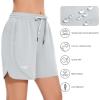 imageBASSDASH Womens 5 Fishing Shorts UPF 50 Water Resistant Quick Dry Athletic Hiking Shorts with Pockets FP05WLight Grey
