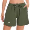 imageBASSDASH Womens 5 Fishing Shorts UPF 50 Water Resistant Quick Dry Athletic Hiking Shorts with Pockets FP05WOlive Green