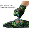imageBASSDASH Camo Hunting Gloves Touchscreen Lightweight Glove for Warm Weather Turkey Fishing Outdoor Activities HG08Green Leaf