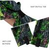 imageBASSDASH Camo Hunting Gloves Touchscreen Lightweight Glove for Warm Weather Turkey Fishing Outdoor Activities HG08Green Leaf
