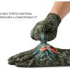 imageBASSDASH Camo Hunting Gloves Touchscreen Lightweight Glove for Warm Weather Turkey Fishing Outdoor Activities HG08Mossy Wood