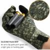 imageBASSDASH Camo Hunting Gloves Touchscreen Lightweight Glove for Warm Weather Turkey Fishing Outdoor Activities HG08Mossy Wood