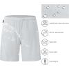 imageBASSDASH Mens 7 Fishing Shorts UPF 50 Lightweight Water Resistant Quick Dry for Hiking with Zipper Pocket FP06MLight Grey