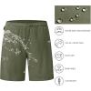 imageBASSDASH Mens 7 Fishing Shorts UPF 50 Lightweight Water Resistant Quick Dry for Hiking with Zipper Pocket FP06MOlive Green