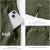 imageBASSDASH Mens 7 Fishing Shorts UPF 50 Lightweight Water Resistant Quick Dry for Hiking with Zipper Pocket FP06MOlive Green