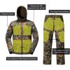 imageBASSDASH Mens Insulated Hunting Hoodie Jacket and Pants Suit Softshell Camo Quiet Water Resistant FleeceLined Warm CoatAutumn Forest