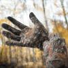 imageBASSDASH Unisex Fleece Liner Lightweight Camo Hunting Gloves Touchscreen Warm Gloves for Fishing Photography HG07Autumn Forest