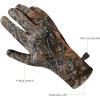 imageBASSDASH Unisex Fleece Liner Lightweight Camo Hunting Gloves Touchscreen Warm Gloves for Fishing Photography HG07Autumn Forest