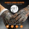 imageBASSDASH Unisex Fleece Liner Lightweight Camo Hunting Gloves Touchscreen Warm Gloves for Fishing Photography HG07Autumn Forest