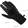 imageBASSDASH Unisex Fleece Liner Lightweight Camo Hunting Gloves Touchscreen Warm Gloves for Fishing Photography HG07Black
