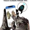 imageBASSDASH Unisex Fleece Liner Lightweight Camo Hunting Gloves Touchscreen Warm Gloves for Fishing Photography HG07Grunge Camo