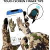 imageBASSDASH Unisex Fleece Liner Lightweight Camo Hunting Gloves Touchscreen Warm Gloves for Fishing Photography HG07Highland