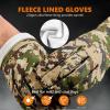 imageBASSDASH Unisex Fleece Liner Lightweight Camo Hunting Gloves Touchscreen Warm Gloves for Fishing Photography HG07Highland
