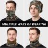 imageBASSDASH Unisex Winter Neck Gaiter Warmer Insulated Fleece Hunting Face Mask Water Resistant for Fishing Hiking SkiingAutumn Forest