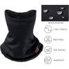 imageBASSDASH Unisex Winter Neck Gaiter Warmer Insulated Fleece Hunting Face Mask Water Resistant for Fishing Hiking SkiingBlack