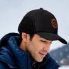 imageBASSDASH Warm Fleece Lined Hat with Ear Flap Winter Water Resistant Windproof Baseball Sports Cap for Hunting Hiking FishingBlack