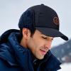imageBASSDASH Warm Fleece Lined Hat with Ear Flap Winter Water Resistant Windproof Baseball Sports Cap for Hunting Hiking FishingNavy Blue