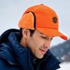 imageBASSDASH Warm Fleece Lined Hat with Ear Flap Winter Water Resistant Windproof Baseball Sports Cap for Hunting Hiking FishingOrange