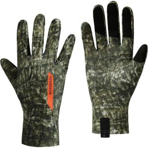 imageBASSDASH Camo Hunting Gloves Touchscreen Lightweight Glove for Warm Weather Turkey Fishing Outdoor Activities HG08Mossy Wood