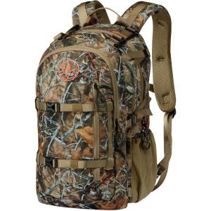 imageBASSDASH Hunting Backpack with Detachable Sub Bag ampamp Bow Rifle Holder Rain Cover Water Resistant Camo Pack HP02Autumn Forest