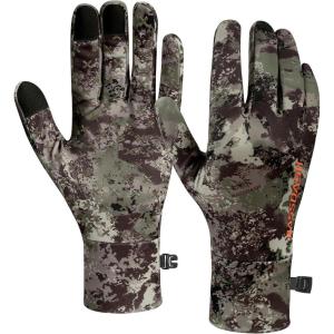 imageBASSDASH Unisex Fleece Liner Lightweight Camo Hunting Gloves Touchscreen Warm Gloves for Fishing Photography HG07Grunge Camo