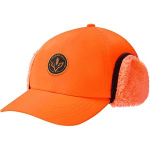 imageBASSDASH Warm Fleece Lined Hat with Ear Flap Winter Water Resistant Windproof Baseball Sports Cap for Hunting Hiking FishingOrange