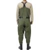 imageBASSDASH Mens PVC Chest Wader Ripstop High Strength Boot Foot Waders for Fly Fishing Hunting FW13