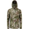 imageBASSDASH UPF 50 Mens Hunting Shirts with Mask Long Sleeve Camo Fishing HoodieTimber Transition Camo