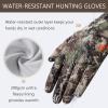 imageBASSDASH Winter Fleece Hunting Gloves Anti Slip Touchscreen Water Resistant Glove for Cold Weather Fishing Hiking HG09Grunge Camo