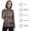 imageBASSDASH Womens UPF 50 Camo Hunting Hoodie with Neck Gaiter Breathable Performance Long Sleeve Fishing Hooded Tee FS03WAutumn Forest