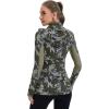imageBASSDASH Womens UPF 50 Camo Hunting Hoodie with Neck Gaiter Breathable Performance Long Sleeve Fishing Hooded Tee FS03WGreen Vegetation Camo With Light Fawn Mesh