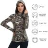 imageBASSDASH Womens UPF 50 Camo Hunting Hoodie with Neck Gaiter Breathable Performance Long Sleeve Fishing Hooded Tee FS03WGrunge Camo
