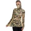imageBASSDASH Womens UPF 50 Camo Hunting Hoodie with Neck Gaiter Breathable Performance Long Sleeve Fishing Hooded Tee FS03WHighland