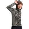 imageBASSDASH Youth UPF 50 Camo Hunting Hoodie Shirt with Neck Gaiter Quick Dry Long Sleeve Hooded Tee for Fishing Hiking FS02YGrunge Camo