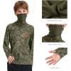 imageBASSDASH Youth UPF 50 Camo Hunting Hoodie Shirt with Neck Gaiter Quick Dry Long Sleeve Hooded Tee for Fishing Hiking FS02YMoss Wood