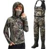 imageBASSDASH Youth ampamp Kids Camo Hunting Fishing Hunting HoodiesM ampamp Chest Waders67Y Bundle