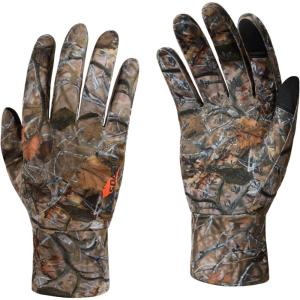 imageBASSDASH Winter Fleece Hunting Gloves Anti Slip Touchscreen Water Resistant Glove for Cold Weather Fishing Hiking HG09Autumn Forest