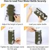 imageBASSDASH MOLLE Water Bottle Holder Pouch with Shoulder Strap Modular Bag for Fishing Hunting Hiking Travel Outdoor ActivitiesArmy Green